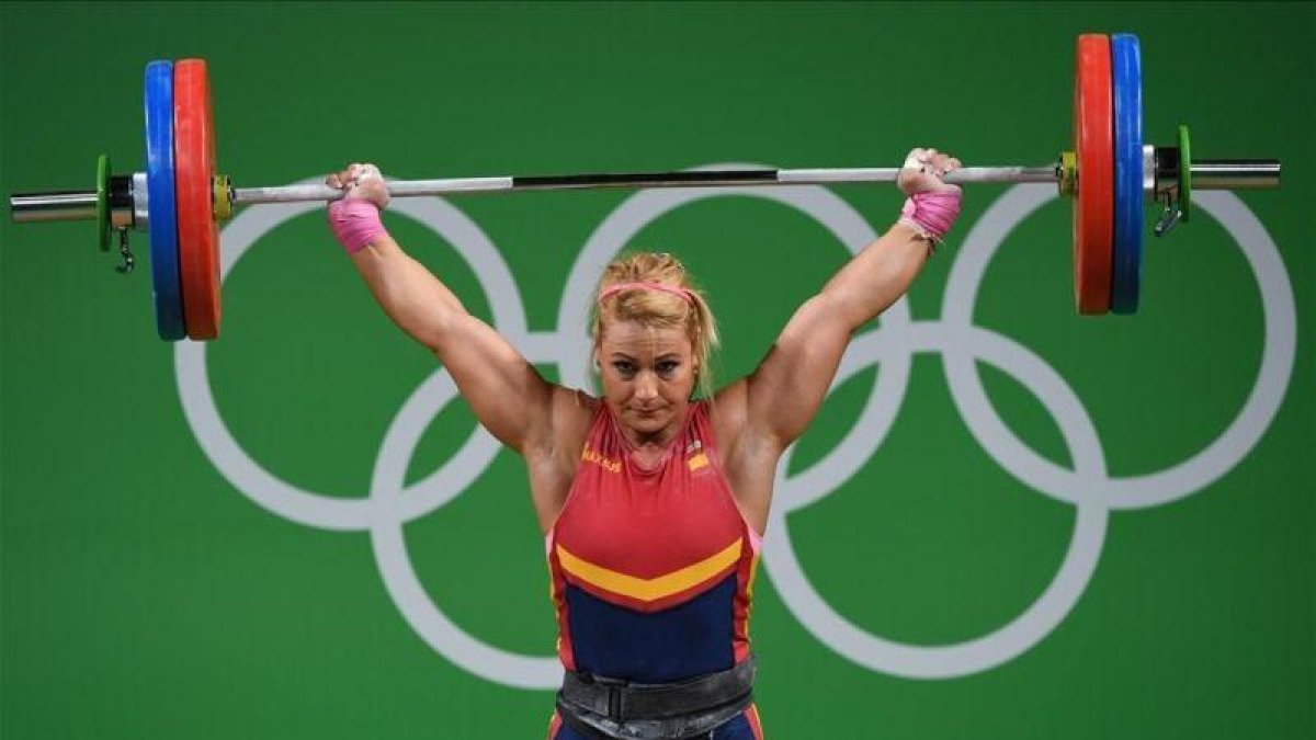 Lydia Valentín, camino de la medalla de bronce.