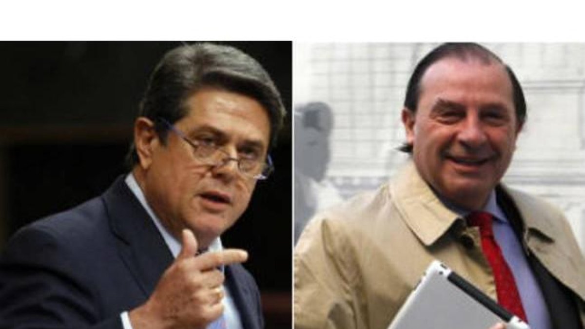 Federico Trillo (izquierda) y Vicente Martínez-Pujalte.