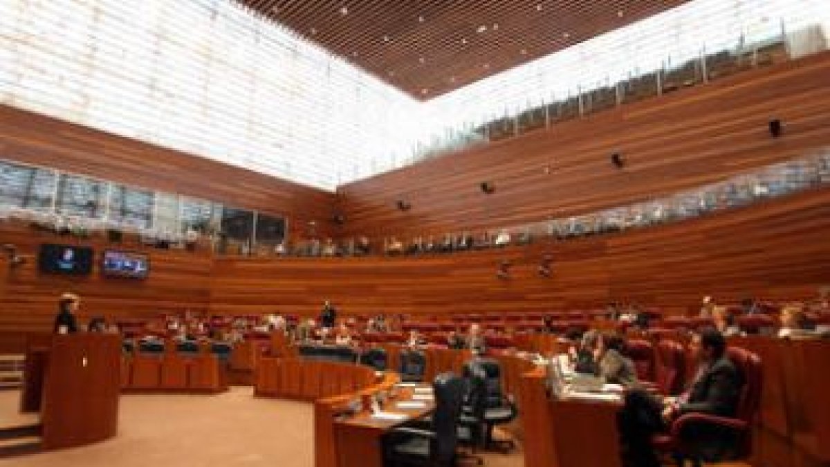 Imagen del Pleno de las Cortes en Valladolid.