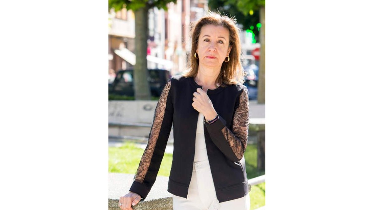 Chely González, madre de Mikel Uriarte, ayer en León. F. OTERO PERANDONES