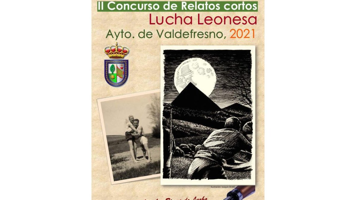 Cartel del certamen de relatos breves de lucha leonesa. DL