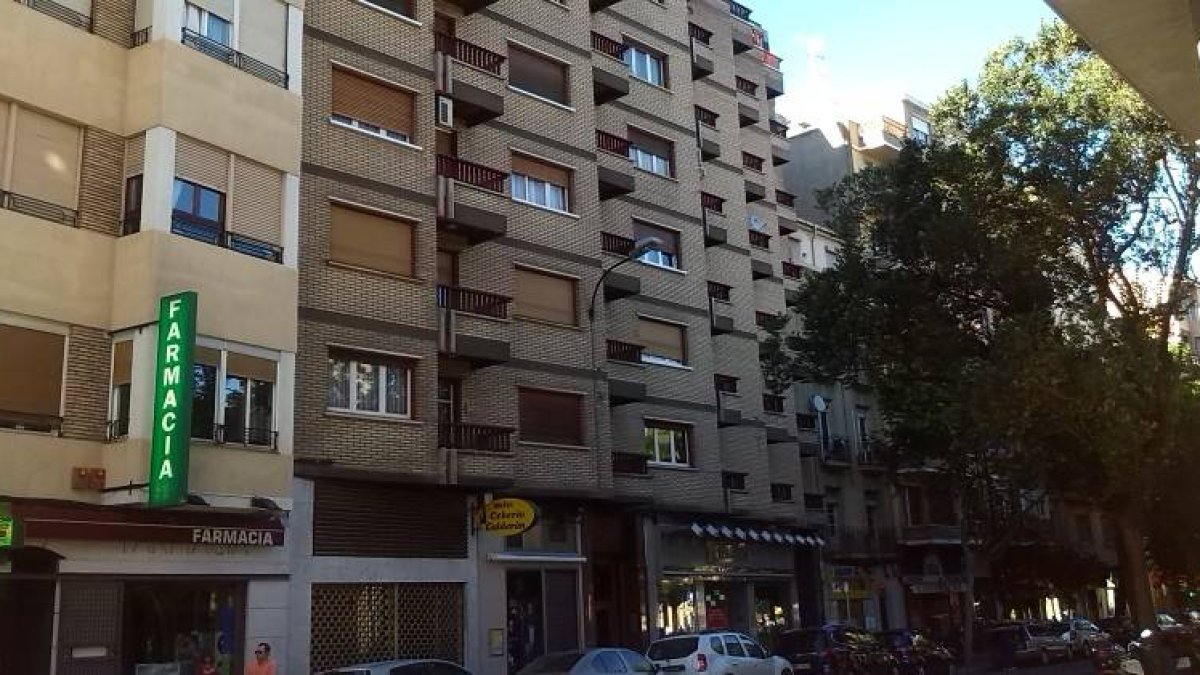 Un grupo de viviendas en el centro de Zaragoza,