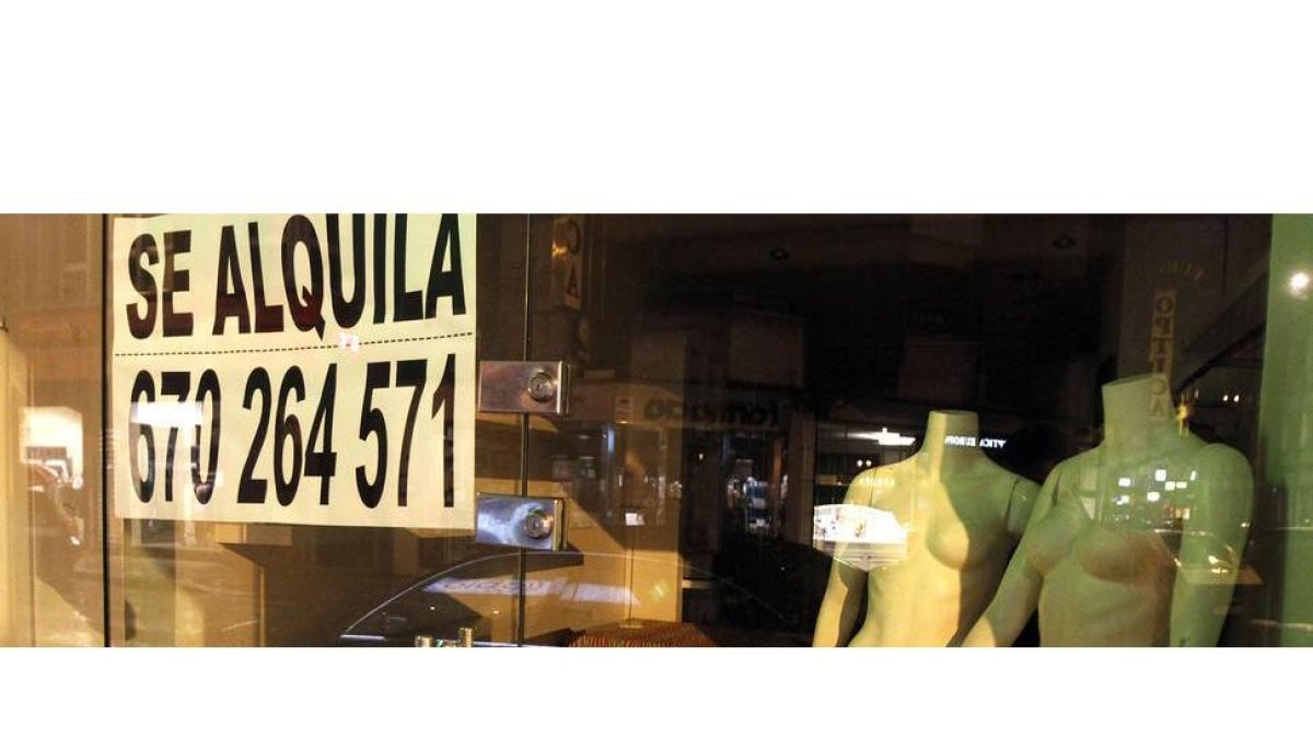 Un local comercial en alquiler tras el cierre