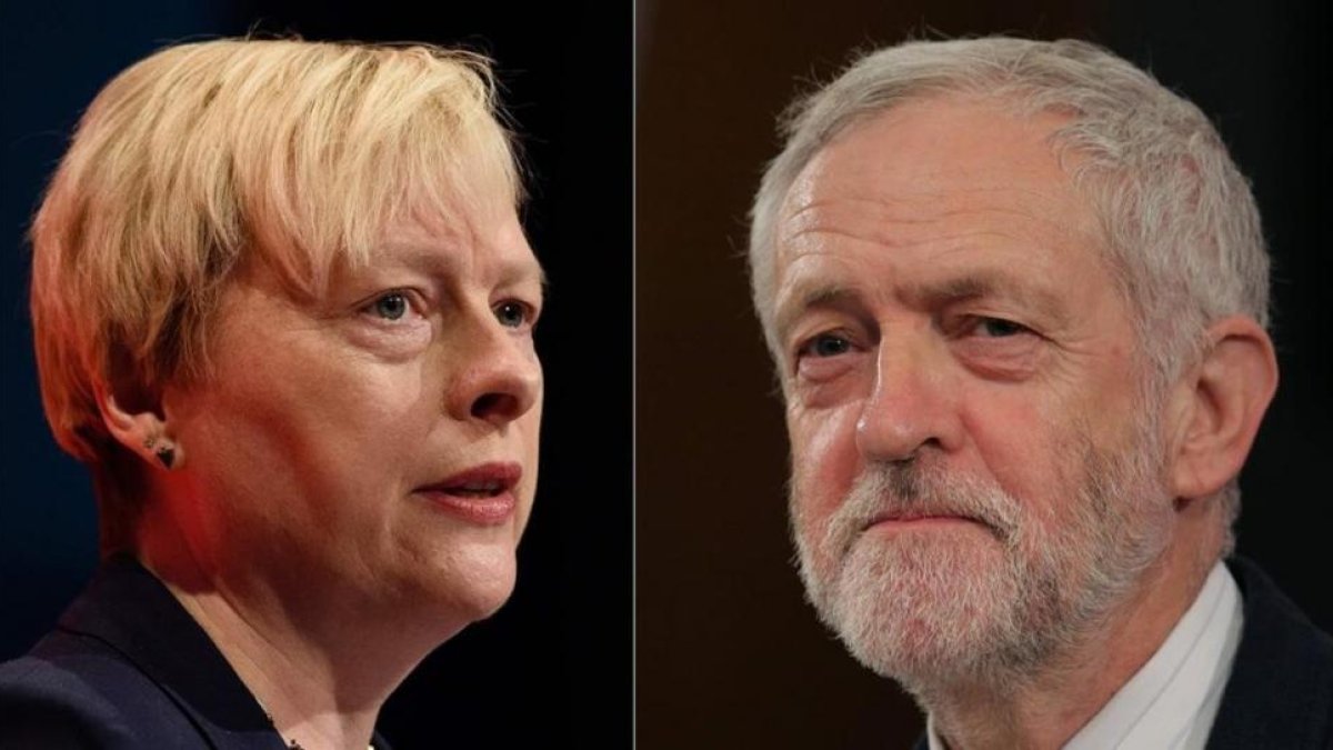 Combinación de imágenes de Angela Eagle (izq) y Jeremy Corbyn.