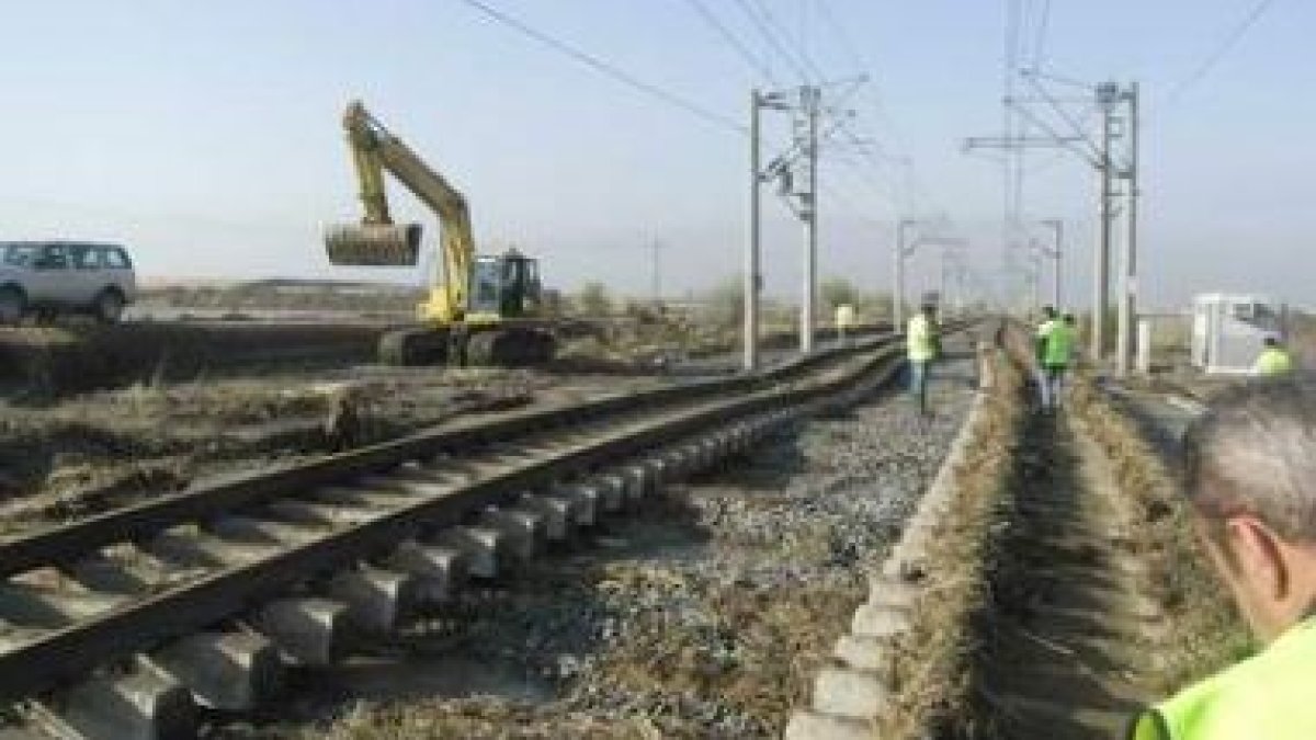 Trabajos realizados por Adif en la línea, entre las localidades toledanas de Yeles y La Sagra.