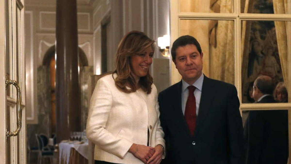 La presidenta de Andalucía, Susana Díaz, y el alcalde de Toledo, Emiliano García-Page.