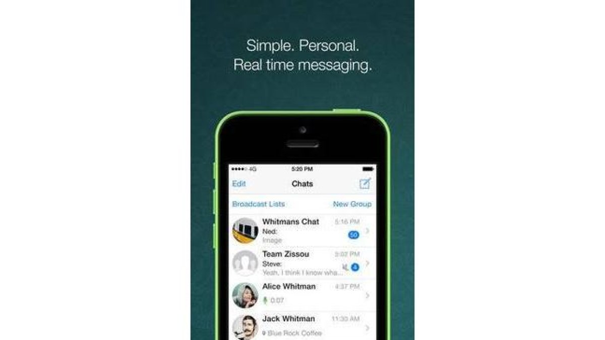 Pantallas con la aplicación WhatsApp.