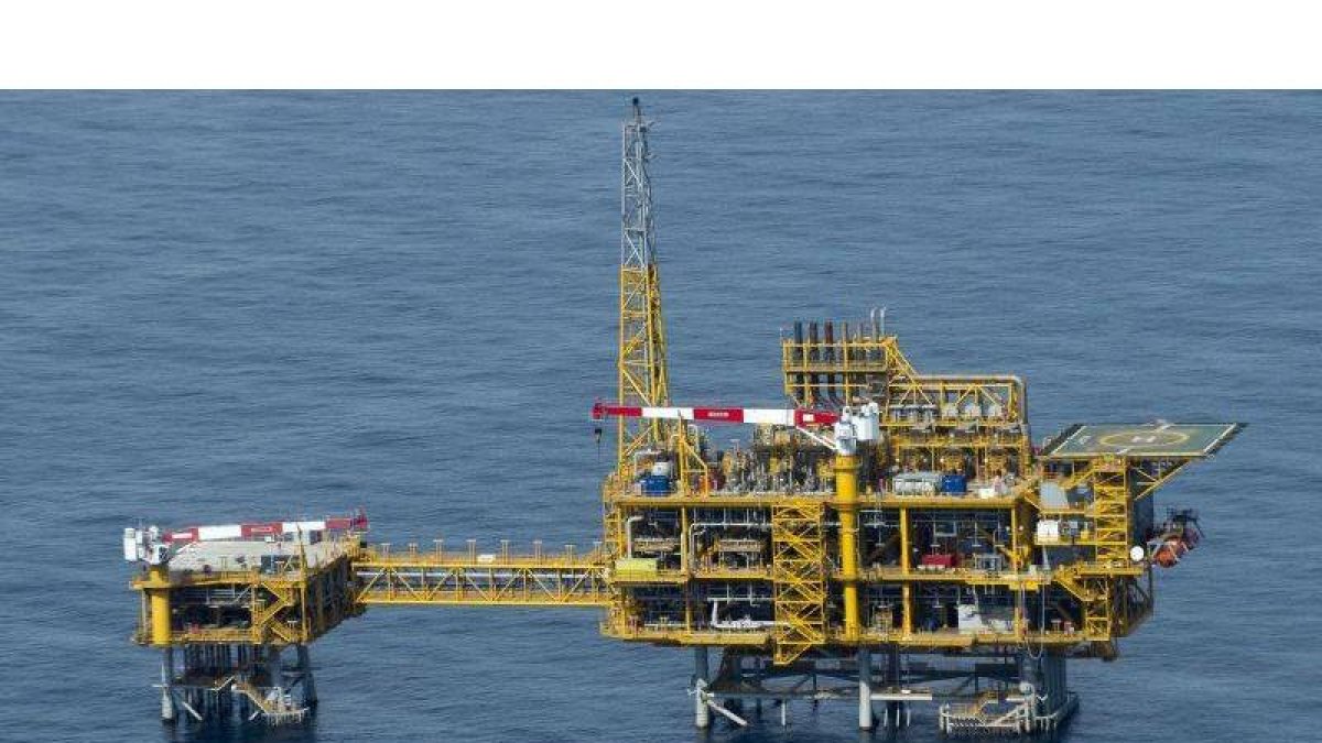 La plataforma marina del proyecto Castor.