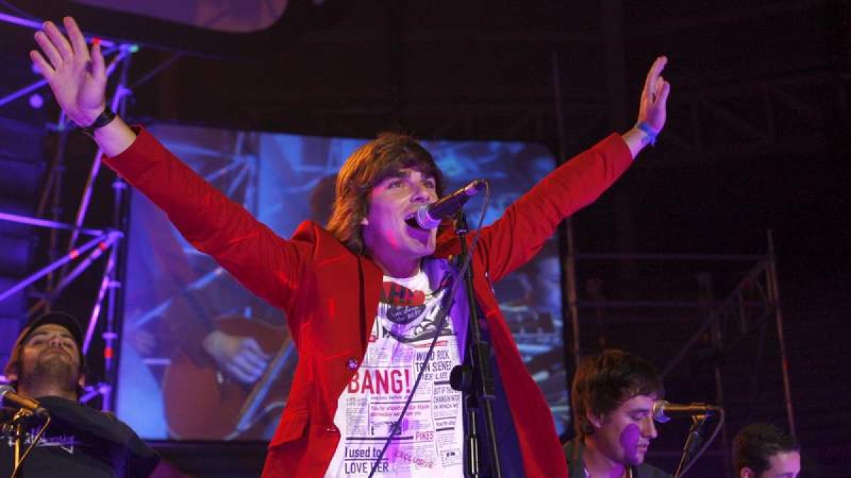 Jaime Terrón, cantante de Melocos, uno de los grupos que actúa hoy en León Arena.