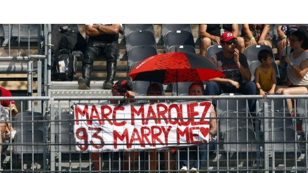 Seguidores de Márquez en Alcañiz.