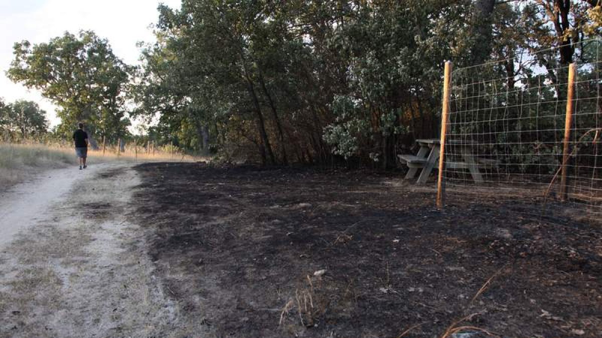 Imagen del estado en el que quedó la zona afectada en San Martín y Mudrián, en la provincia de Segovia.
