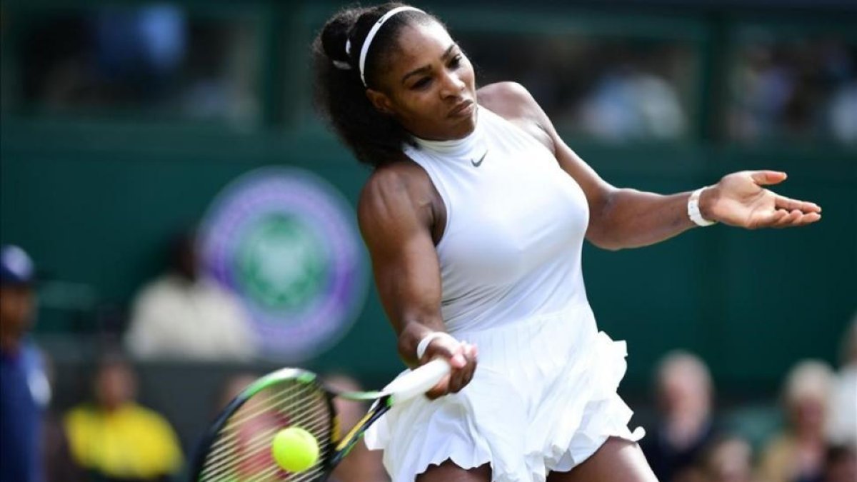 Serena Williams, durante su partido ante Anastasia.
