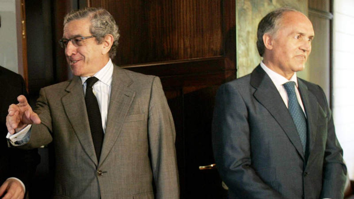 Braulio Medel y Evaristo del Canto, en una de las pocas ocasiones en que se han fotografiado juntos.