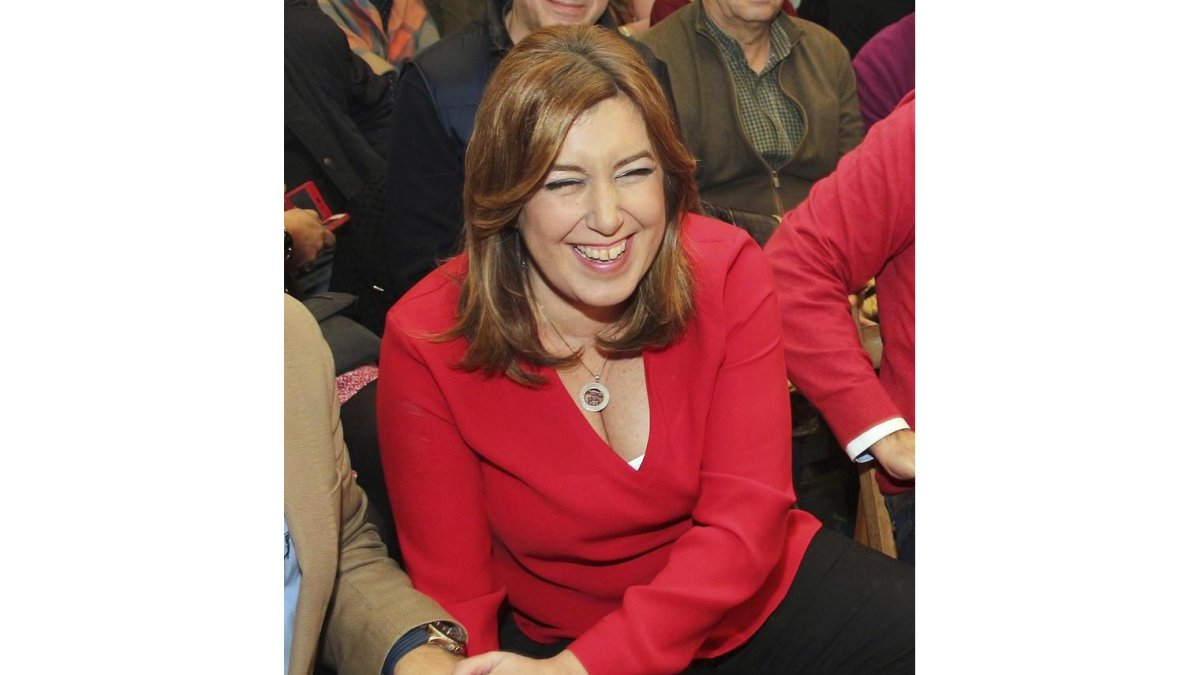 Susana Díaz, el pasado fin de semana en Camponaraya.
