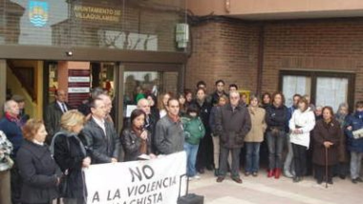 La concentración de Villaquilambre resultó especialmente numerosa.