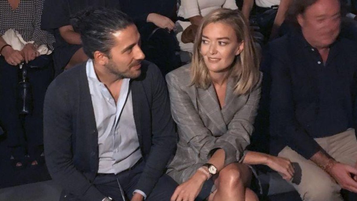 Marta Ortega y su novio, Carlos Torretta, en el desfile del diseñador Roberto Torretta, durante la tercera jornada de la pasarela Fashion Week Madrid, el pasado 16 de septiembre.