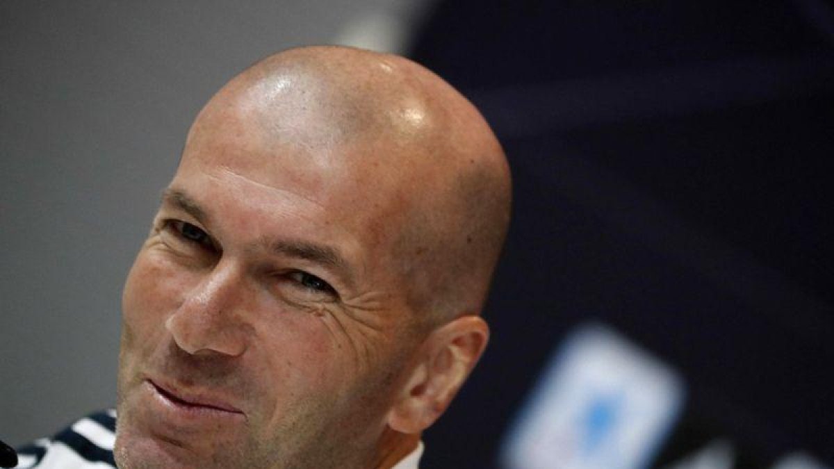 Zidane en rueda de prensa este martes antes de visitar Mestalla.