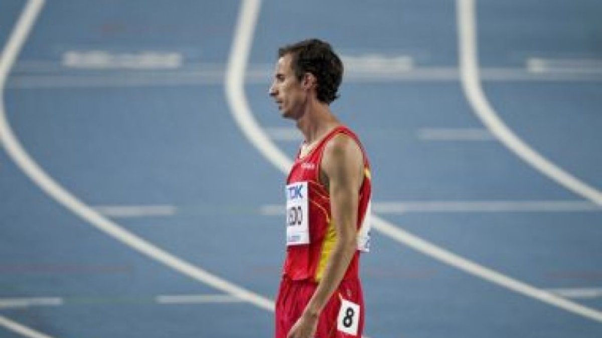 Olmedo, tras quedar cuarto en la prueba de 1.500 en Daegu.