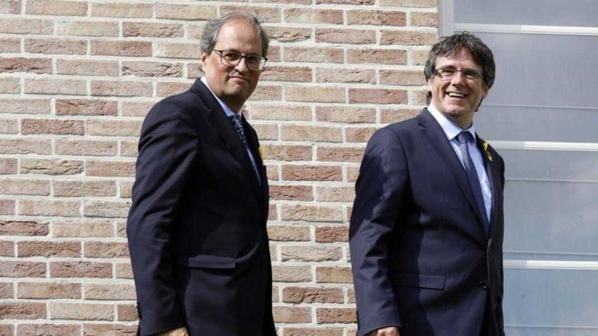Carles Puigdemont y Quim Torra, el pasado 28 de julio.
