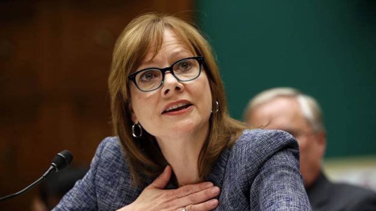 La consejera delegada de General Motros, Mary Barra, durante su comparecencia ante el Congreso de EEUU, el martes en Washington.