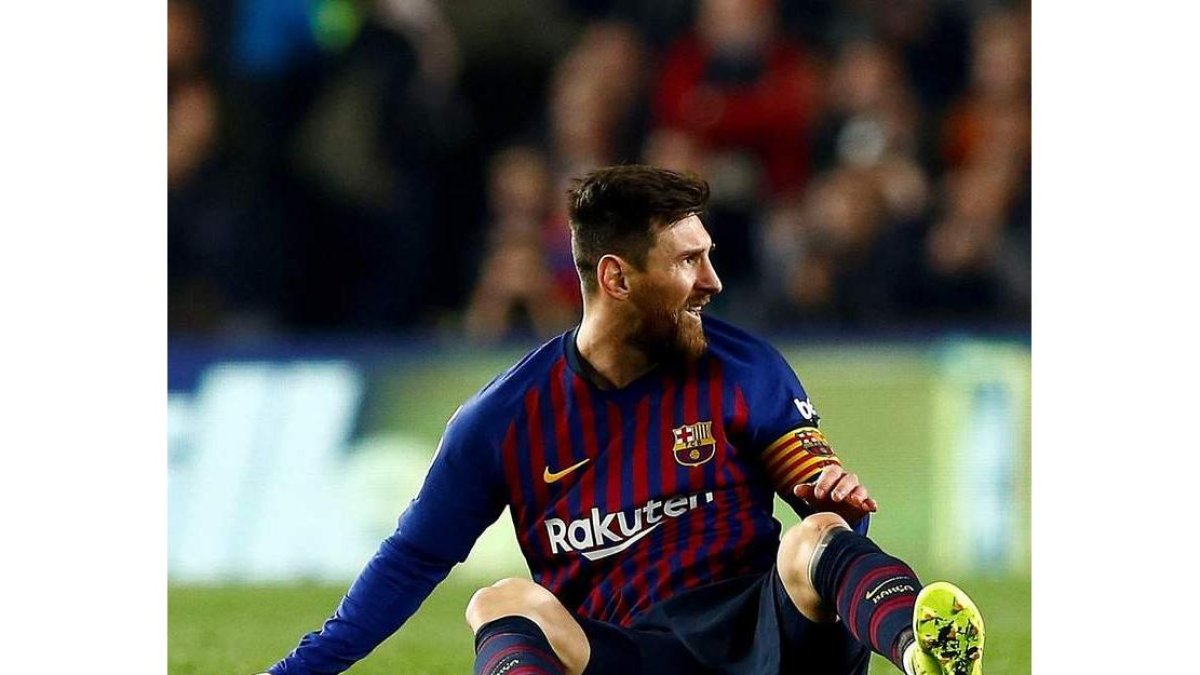 El argentino Leo Messi no salió en el equipo titular barcelonista, aunque su presencia no varió el marcador final de 1-1. ENRIC FONTCUBERTA