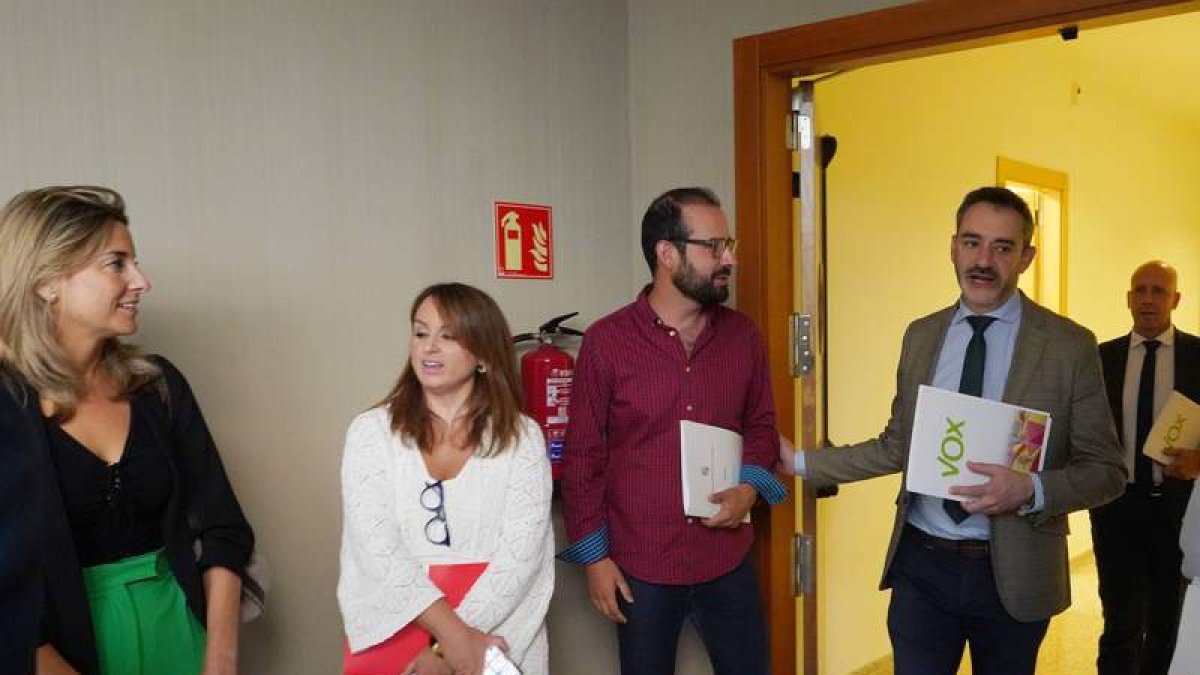 Imagen de la reunión de la Mesa de Portavoces de la Junta. ICAL