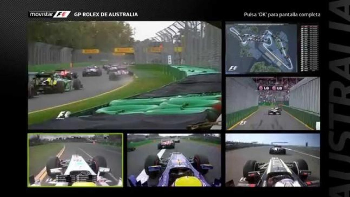 Servicio de multipantalla de Movistar+ para los grandes premios de F-1.