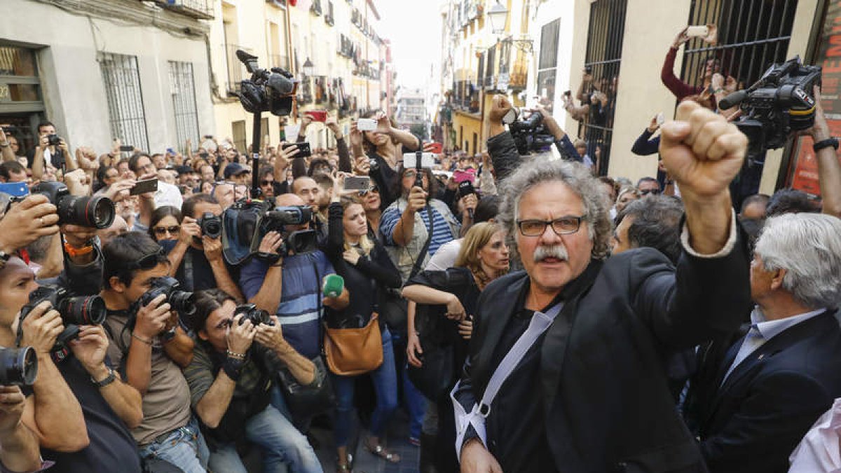 El portavoz de ERC en el Congreso, Joan Tardá, durante su participación en el acto. EMILIO NARANJO