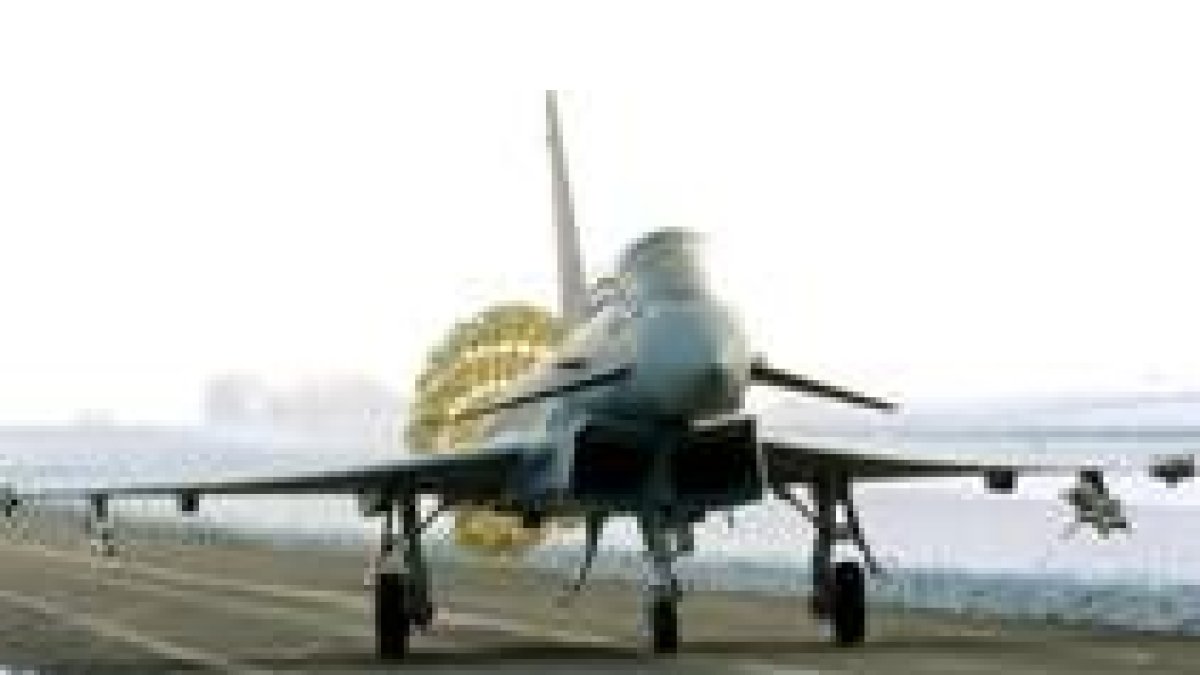 Imagen de archivo de un caza Eurofighter fabricado por la EADS