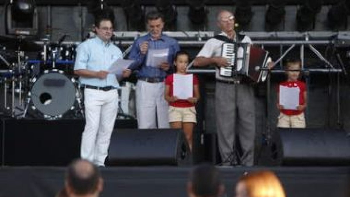 Miguel Alejo, ayer durante el pregón de la feria.