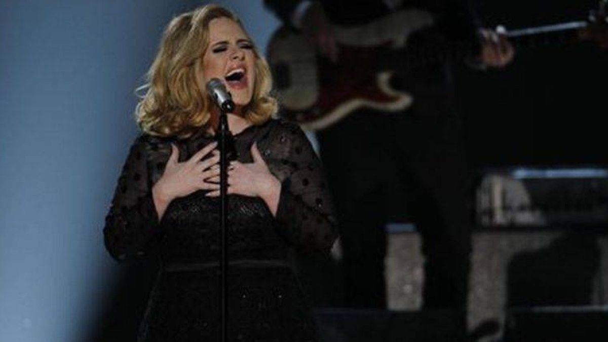 La cantante Adele, en uno de sus conciertos.