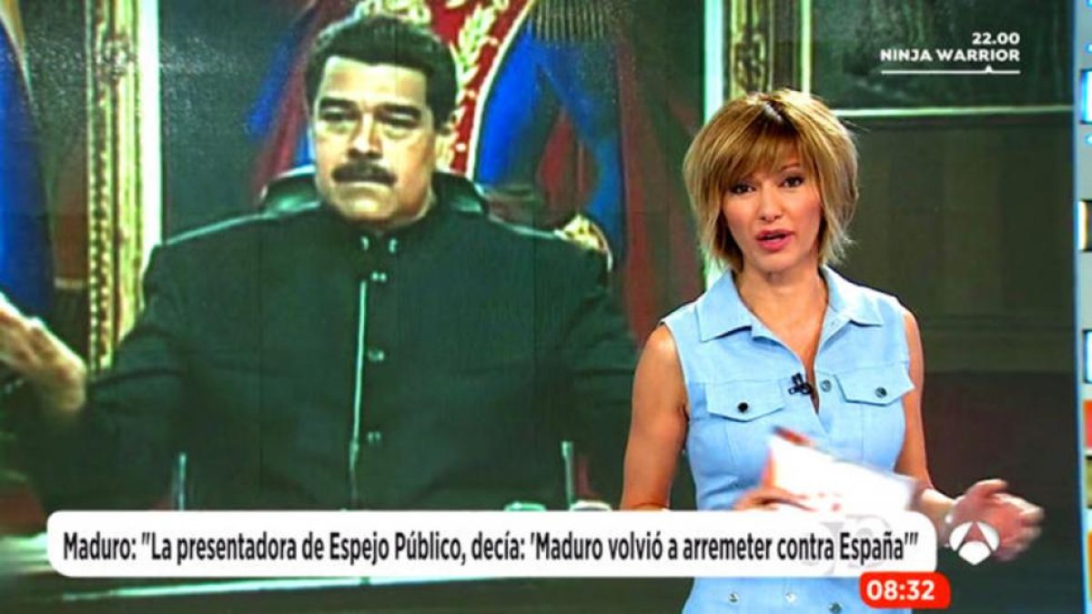 Susanna Griso, durante su réplica a Nicolás Maduro por sus comentarios sobre Antena 3 y su programa.