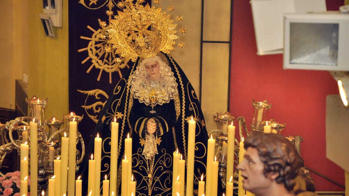 La Virgen de la Soledad, en la procesión del año pasado.