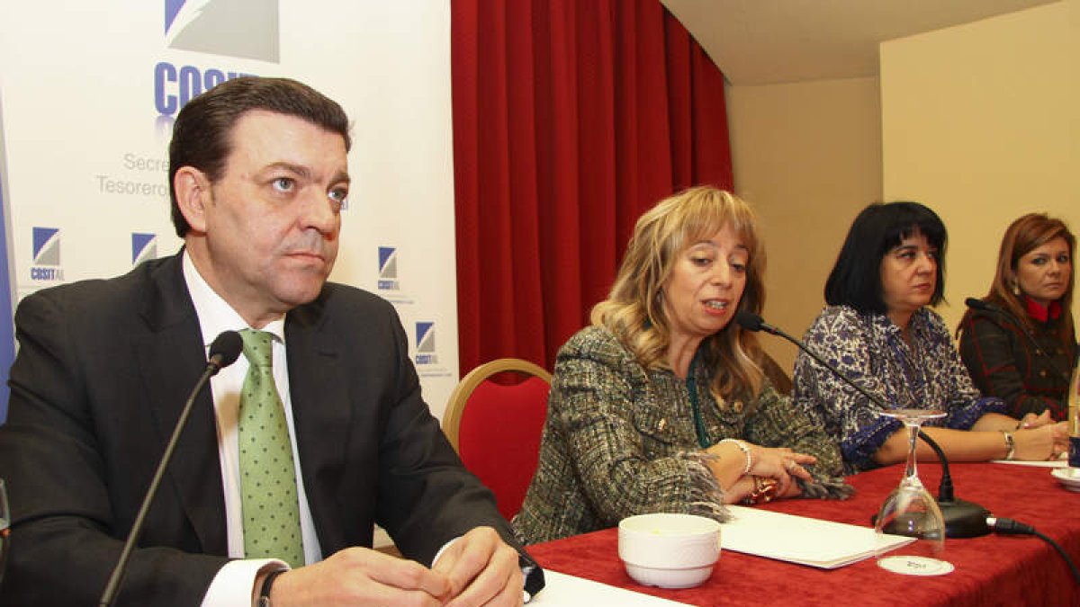 Luis Miguel González, ayer en el congreso de secretarios.