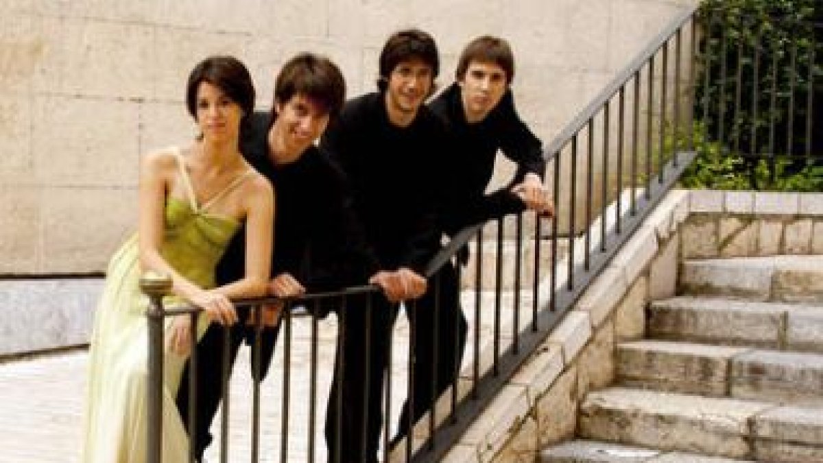 Los miembros del Cuarteto Gerhard, que interpretarán el domingo obras de Mozart y Smetana.