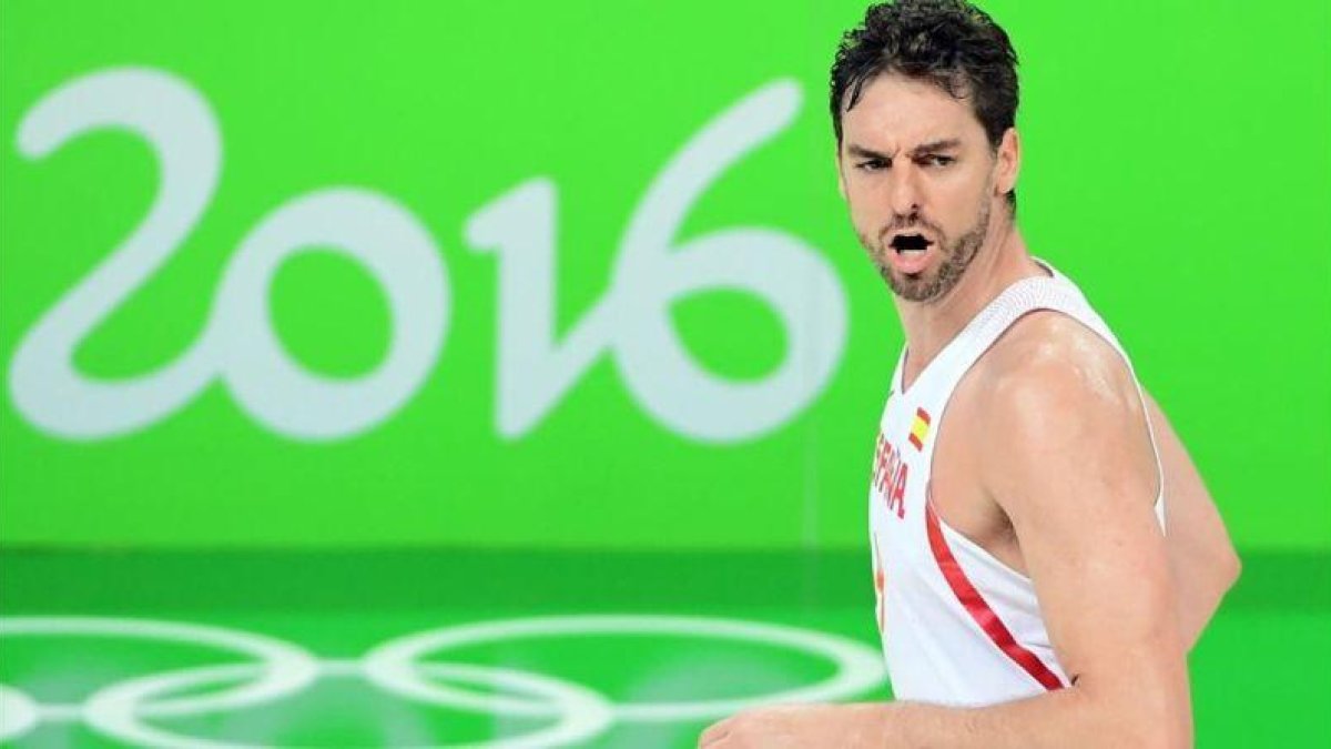 Pau Gasol, durante el partido de semifinales en los juegos de Río frente a Estados Unidos.