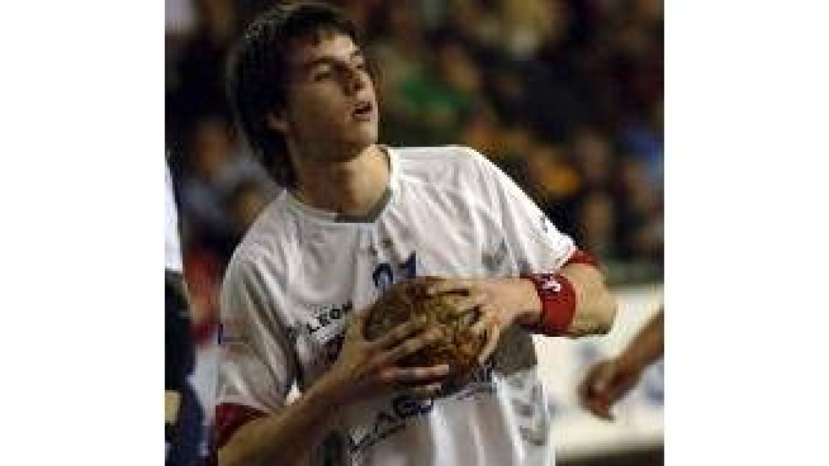 Alberto en el partido del pasado sábado ante el Cangas