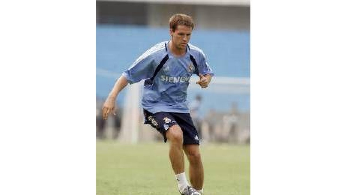 Owen, en un entrenamiento con el Madrid en esta pretemporada