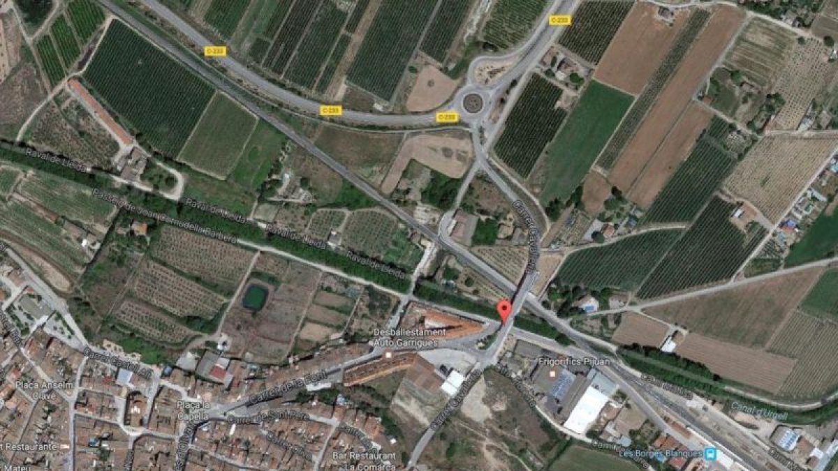 Imagen satélite del lugar donde se ha producido el accidente.