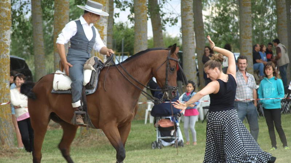 Imagen de una exhibición ecuestre años atrás en San Millán de los Caballeros. MEDINA