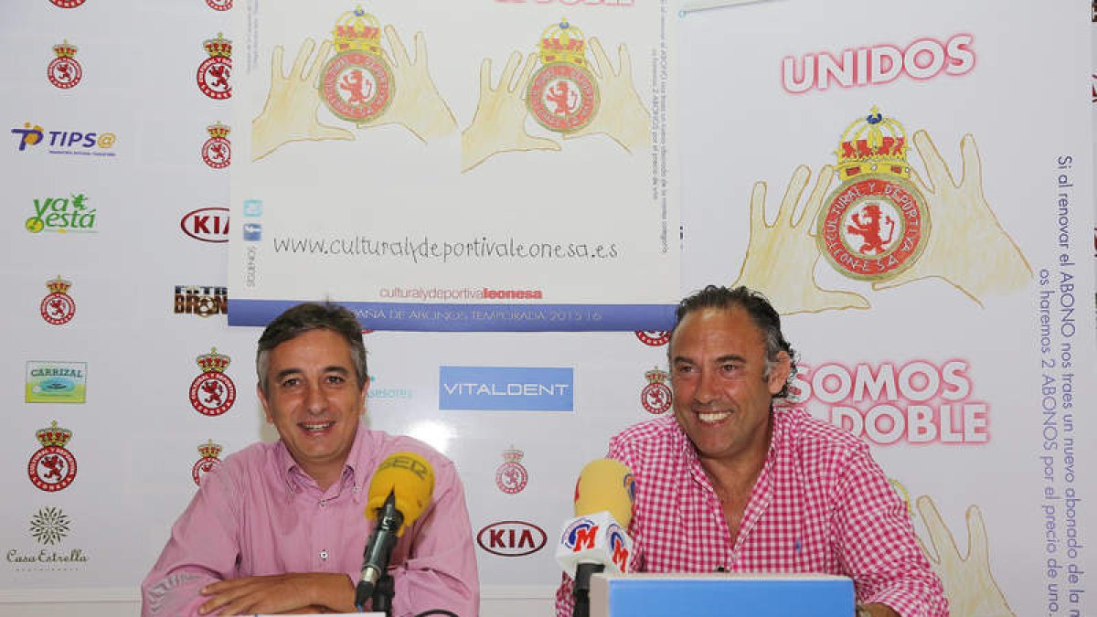 Juan Luis Díez y Felipe Llamazares, en la presentación de la campaña