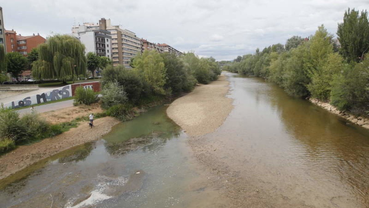 Vista del río, que casi se puede cruzar andando, desde el puente de Los Leones. RAMIRO.