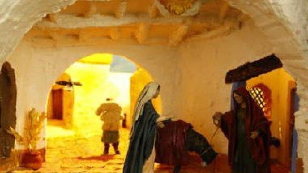 Detalle de un diorama del belén de Gradefes que puede visitarse hasta después de Reyes. .