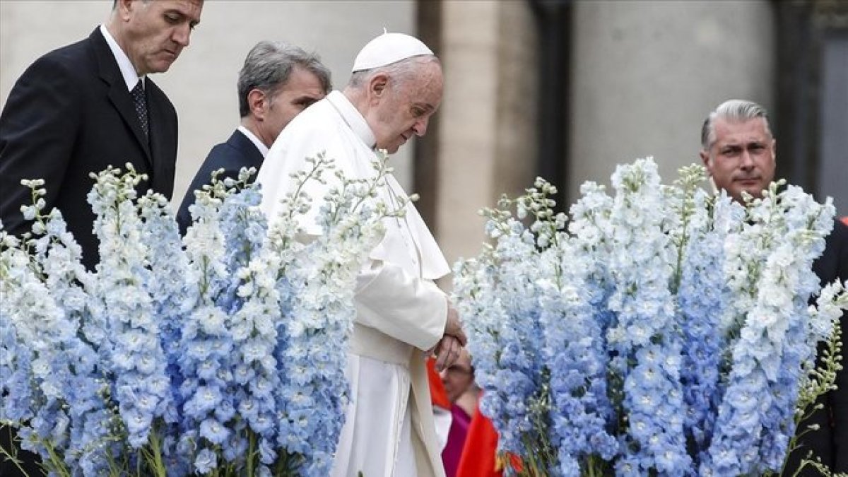 El papa Francisco en la celebración del Domingo de Resurrección en el Vaticano.