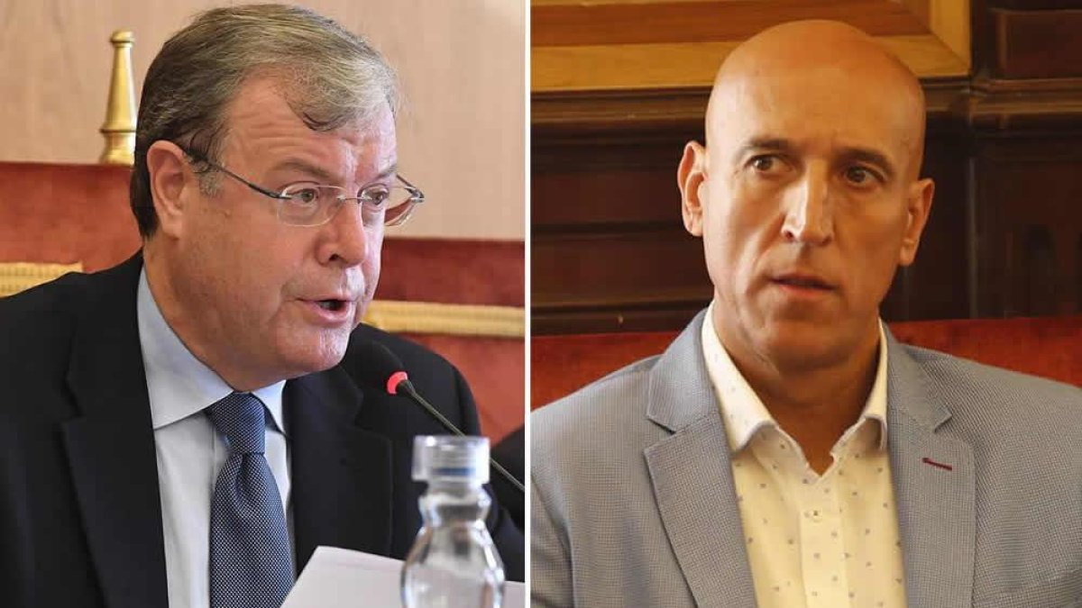 Antonio Silván lanzó ayer en el Pleno una batería de reproches al socialista José Antonio Diez. RAMIRO