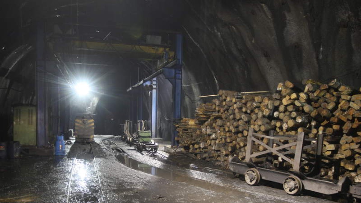 Interior de Cerredo, la mayor mina interior del país que Victorino Alonso explotaba en Asturias.