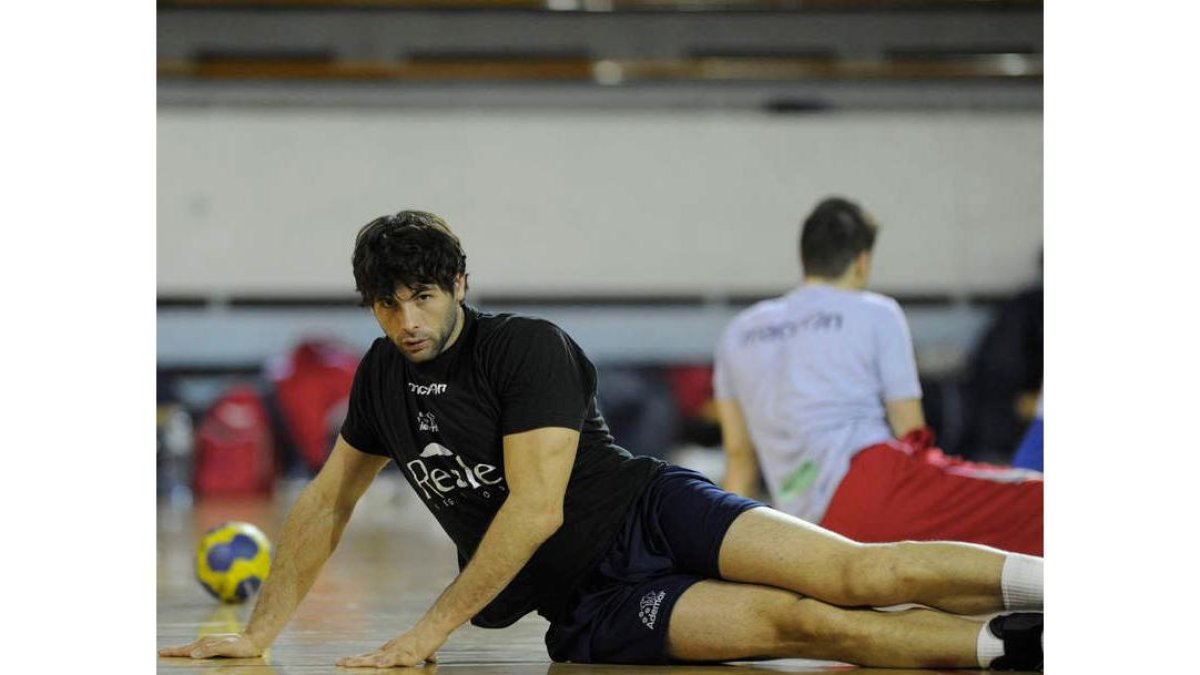 Antonio García durante un entrenamiento.