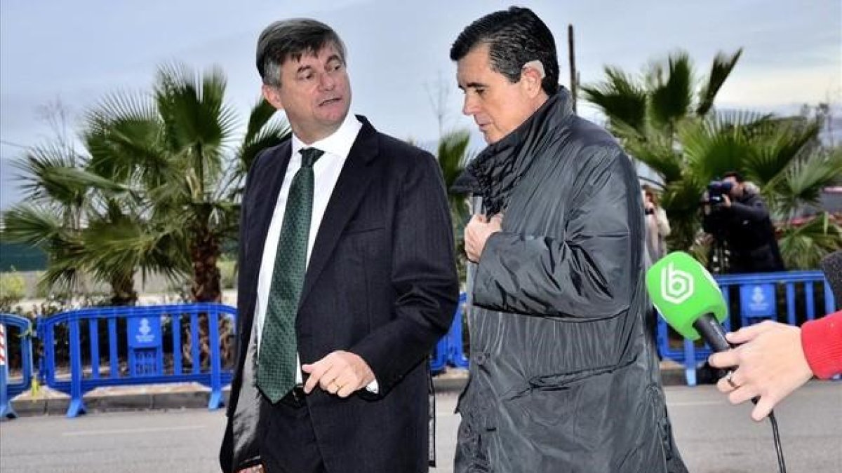 Jaume Matas a su llegada a la cuarta jornada del juicio por el 'caso Nóos'.
