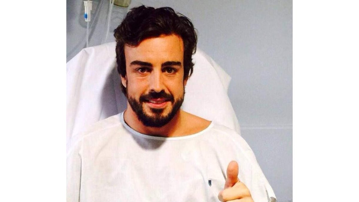 Alonso, ayer en el hospital.