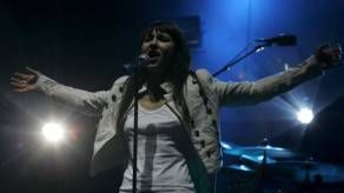 Eva Amaral durante una de las actuaciones del dúo zaragozano, en una imagen de archivo